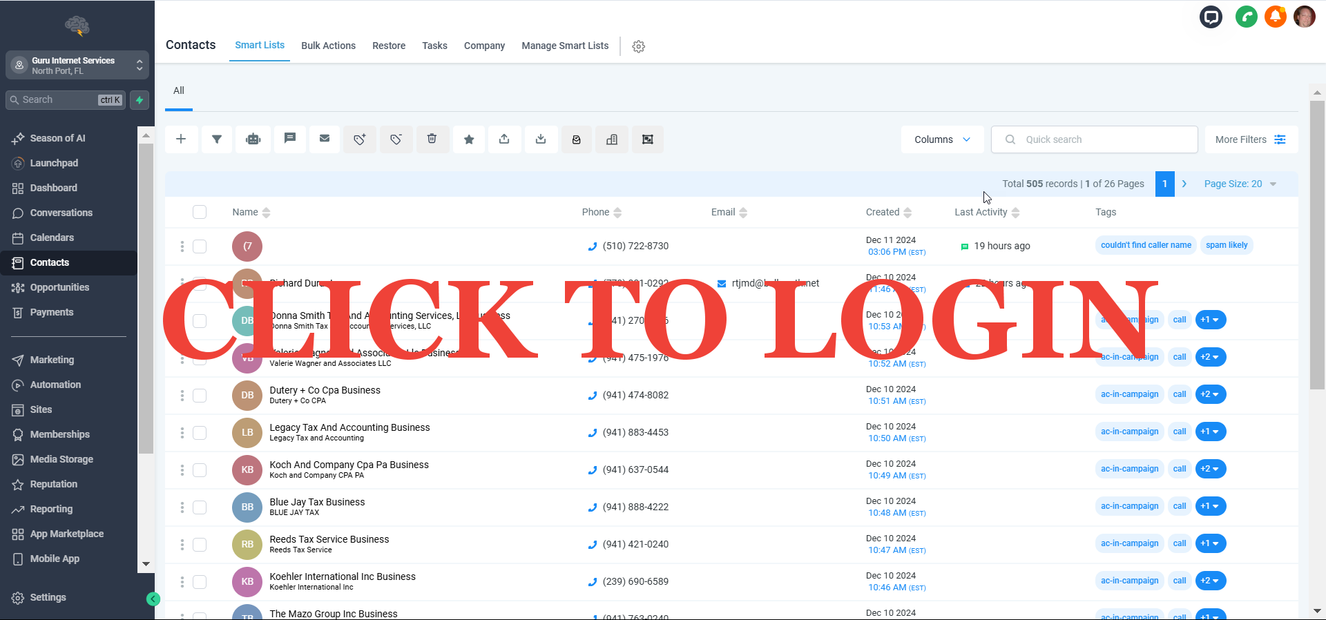 Login to the GIS CRM!